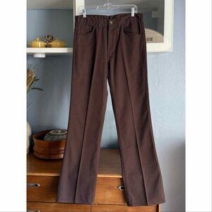 Vtg 70’s Oshkosh B Gosh Work Pants Jeans Bootcut Flare USA Union Made Brown